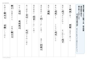 【光村図書】漢字４年　１学期②　